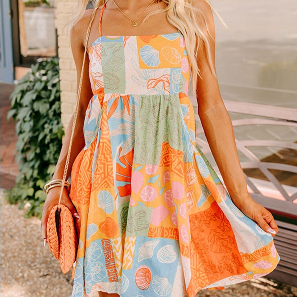 Colorful Patchwork Sundress - Picture 7 of 8